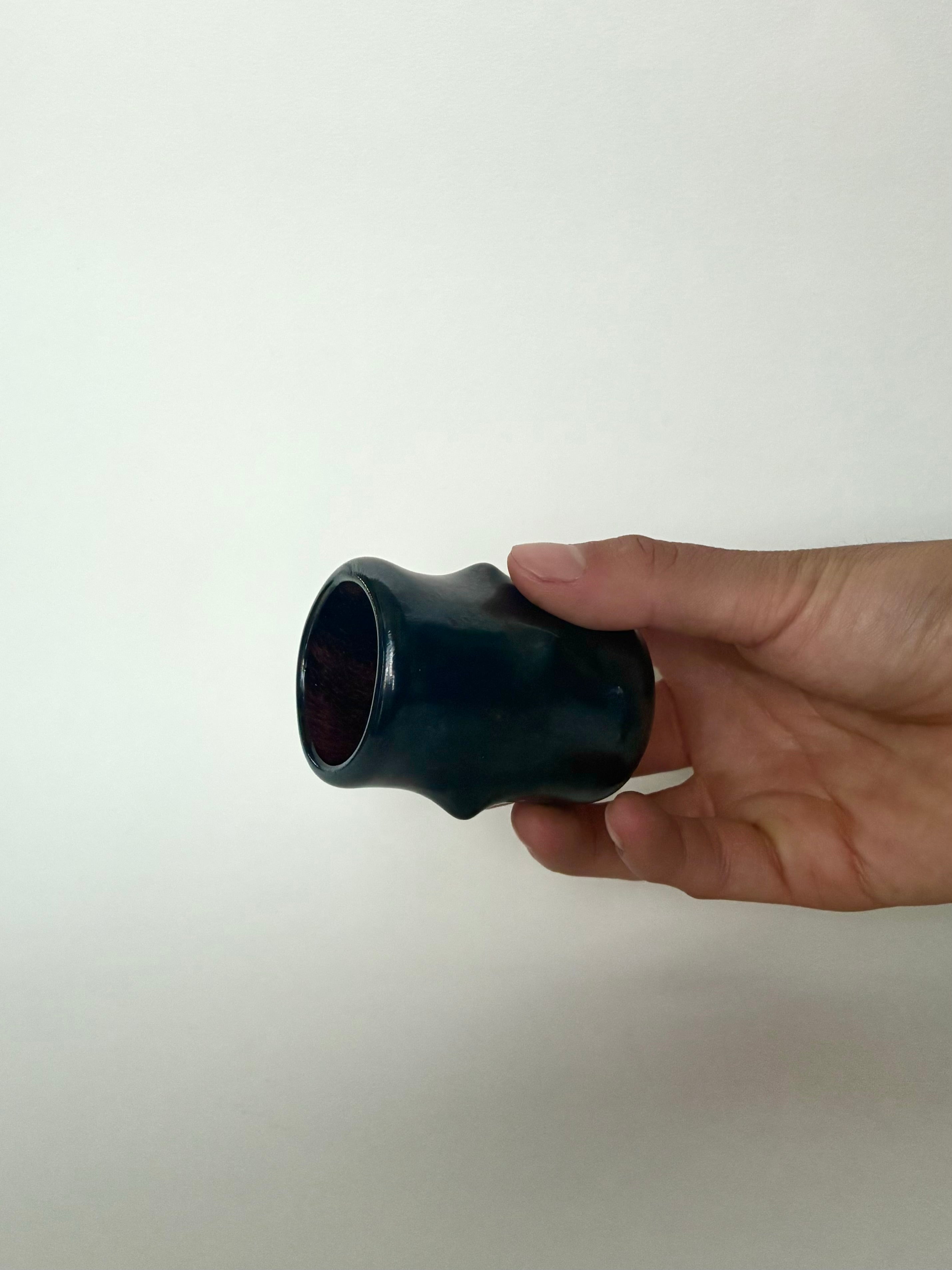 “don’t touch me” shot glass black