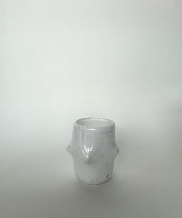 “don’t touch me” shot glass white